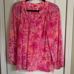 Women's Pink Patterned Top